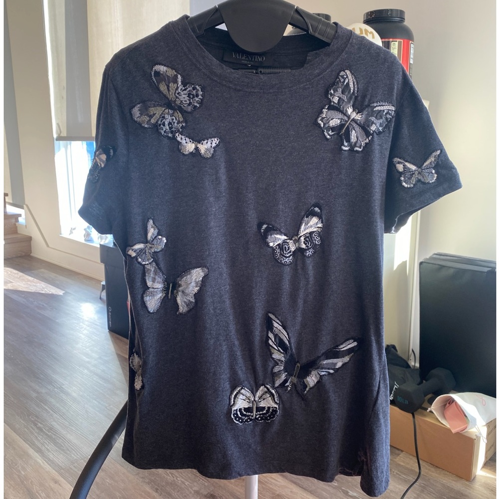 VALENTINO Embroidered Butterfly T-shirt